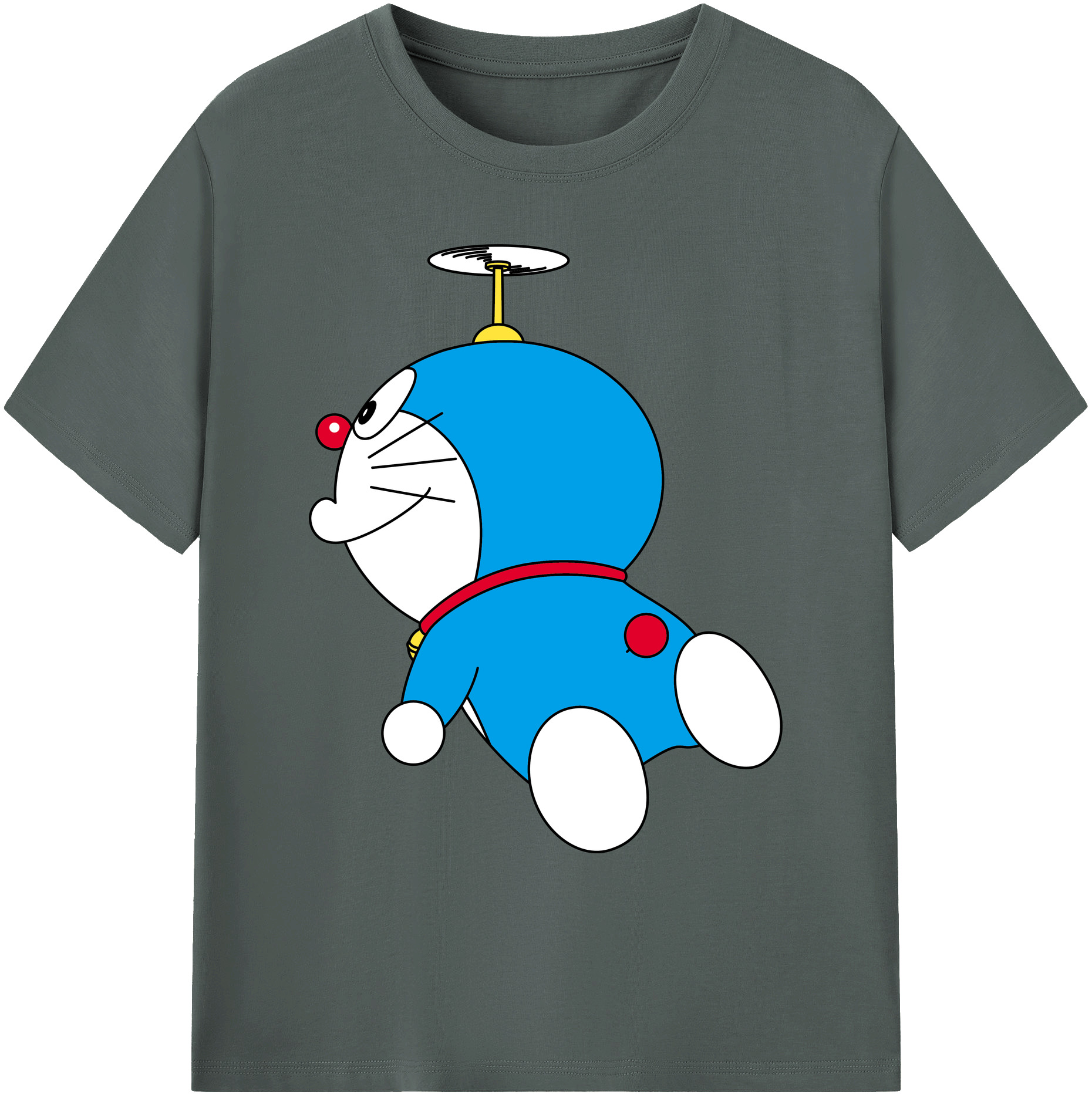 （画像用） ドラえもん Doraemon 綿100％ メンズ半袖Tシャツ｜肌触りやわらか＆通気性